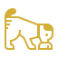 Dog eating from bowl icon representing attentive pet care and feeding