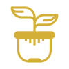 Potted plant icon representing our plant watering and care services