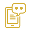 Message bubble icon representing reliable and consistent communication
