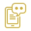 Message bubble icon representing reliable and consistent communication